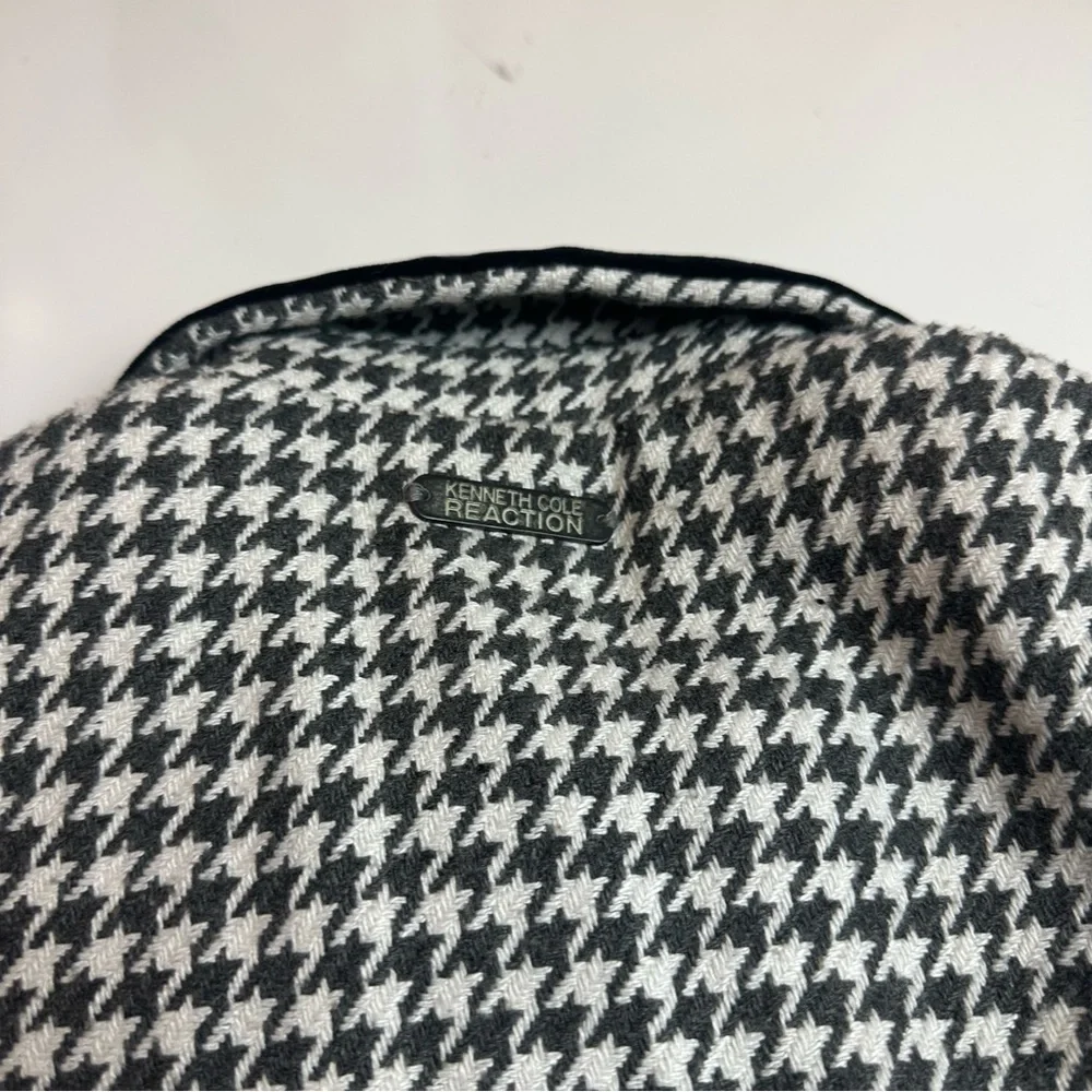 Kenneth Cole Black & White Houndstooth Girls Pea Size 3T Preppy Winter Coat